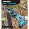 imageTietoc Mini Chainsaw 6 Inch with 2 Batteries Electric Saw Gifts for Men Dad Husband Gardener Cool Gadgets for Men 2025 Mens Gifts for Fathers Birthday Perfect Gifts Idea for Mothers Mom WomenBlue  2 batteries
