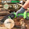 imageTietoc Mini Chainsaw 6 Inch with 2 Batteries Electric Saw Gifts for Men Dad Husband Gardener Cool Gadgets for Men 2025 Mens Gifts for Fathers Birthday Perfect Gifts Idea for Mothers Mom WomenGreen 8 Inch2 batteries