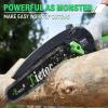imageTietoc Mini Chainsaw 6 Inch with 2 Batteries Electric Saw Gifts for Men Dad Husband Gardener Cool Gadgets for Men 2025 Mens Gifts for Fathers Birthday Perfect Gifts Idea for Mothers Mom WomenGreen 8 Inch2 batteries