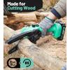 imageTietoc Mini Chainsaw 6 Inch with 2 Batteries Electric Saw Gifts for Men Dad Husband Gardener Cool Gadgets for Men 2025 Mens Gifts for Fathers Birthday Perfect Gifts Idea for Mothers Mom WomenLight Green  2 batteries