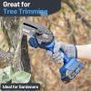 imageTietoc Mini Chainsaw Cordless 6 Inch Green  Blue Deals 2024 Prime Gift Day Today Super Handheld Rechargeable Chain Saw With Security Loc
