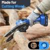 imageTietoc Mini Chainsaw Cordless 6 Inch Green  Blue Deals 2024 Prime Gift Day Today Super Handheld Rechargeable Chain Saw With Security Loc