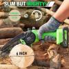 imageTietoc Mini Chainsaw Cordless 6 Inch Green  Blue Deals 2024 Prime Gift Day Today Super Handheld Rechargeable Chain Saw With Security Loc