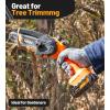 imageTietoc Mini Chainsaw Cordless 6inch Lightweight Handheld Electric Saw Battery Powered Pruning Chain Saw Kit for Household and Garden Gifts for Men Dad Husband Gardener and DIYerOrange  6 inch