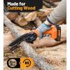 imageTietoc Mini Chainsaw Cordless 6inch Lightweight Handheld Electric Saw Battery Powered Pruning Chain Saw Kit for Household and Garden Gifts for Men Dad Husband Gardener and DIYerOrange  6 inch
