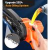 imageTietoc Mini Chainsaw Cordless 6inch Lightweight Handheld Electric Saw Battery Powered Pruning Chain Saw Kit for Household and Garden Gifts for Men Dad Husband Gardener and DIYerOrange  6 inch