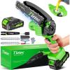 imageTIETOC Mini Chainsaw Cordless 6 Inch Gardener Friendly  6 Inch Guide Plate