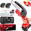 imageTietoc Mini Chainsaw 6 Inch with 2 Batteries Electric Saw Gifts for Men Dad Husband Gardener Cool Gadgets for Men 2025 Mens Gifts for Fathers Birthday Perfect Gifts Idea for Mothers Mom WomenRed  2 batteries