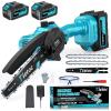 Blue Mini Chainsaw:2x Battery  8 inches