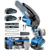 imageTietoc Mini Chainsaw Cordless 6inch Lightweight Handheld Electric Saw Battery Powered Pruning Chain Saw Kit for Household and Garden Gifts for Men Dad Husband Gardener and DIYerBlue  6 inch