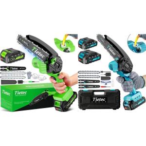 imageTietoc Mini Chainsaw Cordless 6 Inch Gardener Friendly Deals 2024 Prime Gift Day Today