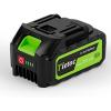 imagetietoc 21V 5000mAh 50AH LithiumIon Battery  Compatible Mini Chainsaw ampamp Leaf Blower HighCapacity Rechargeable Power Source with OverCharge Protection 1PACK