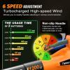 imageTietoc Leaf Blower Cordless 1200W Brushless Electric Leaf Blower with 2 X 50Ah Battery 6 Speed Powerful Leaf Blowers for Garden Patio Lawn Care Gift for Men Dad Husband Fathers Gardener OrangeOrange
